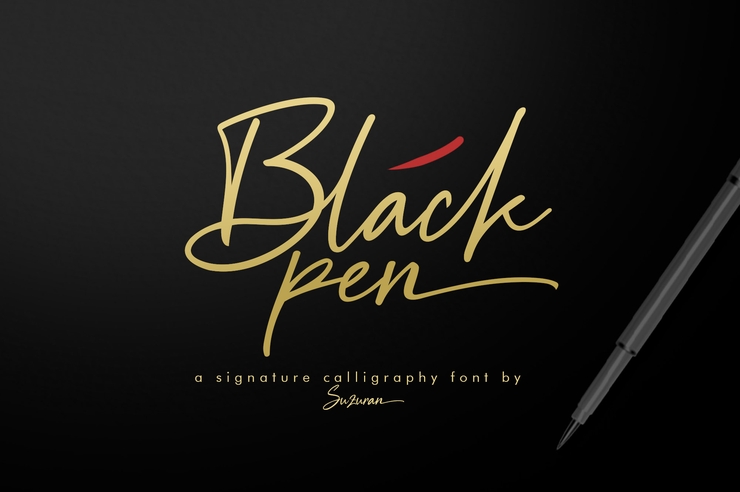 Black Pen字体 1