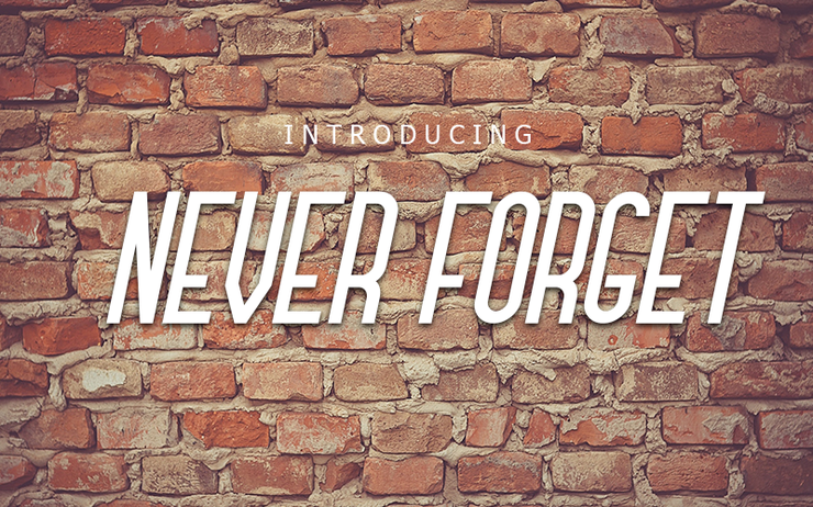 Never Forget字体 1