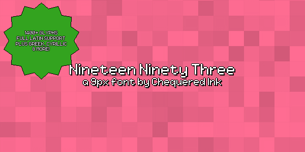 Nineteen Ninety Three字体 3