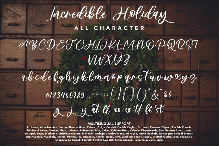 Incredible Holiday字体 8