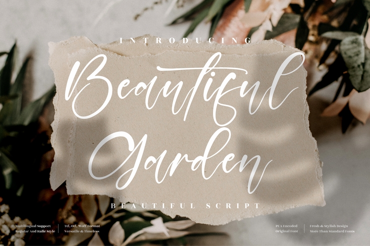 Beautiful Garden字体 8