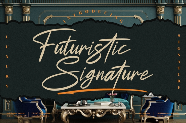Futuristic Signature字体 5