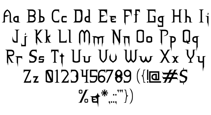 NECK ROMANCER字体 2