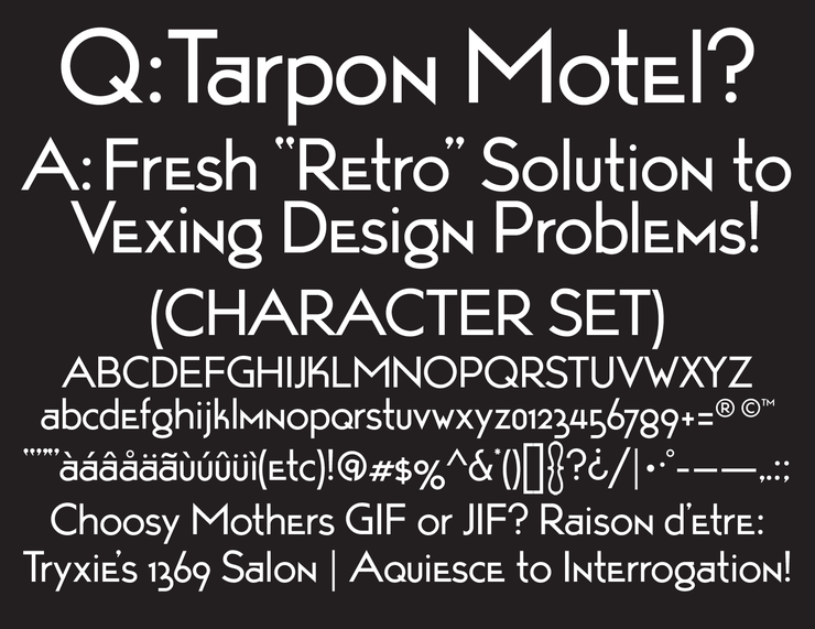 Tarpon Motel字体 1