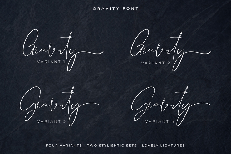 Gravity Handwritten字体 4