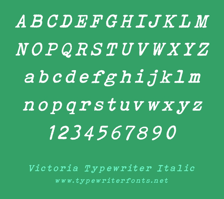 Victoria Typewriter字体 1
