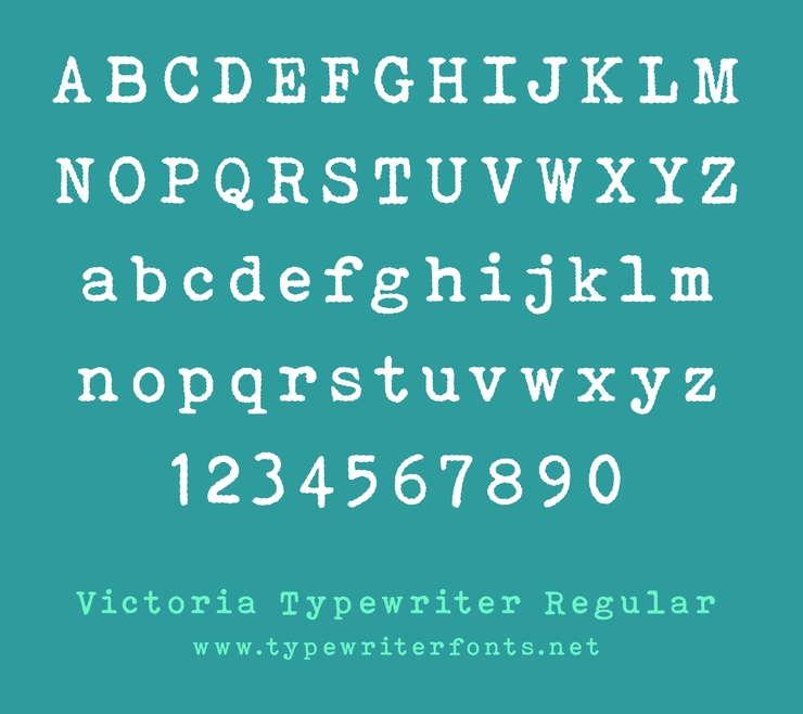 Victoria Typewriter字体 2