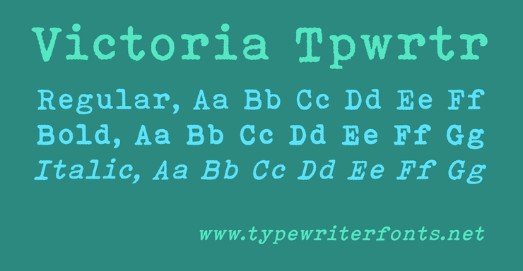Victoria Typewriter字体 3