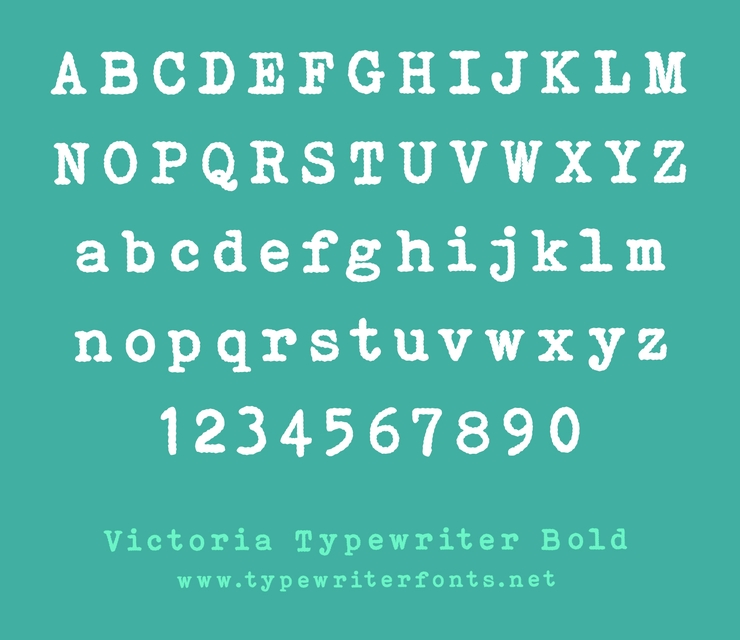 Victoria Typewriter字体 5