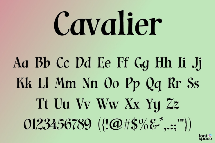 Cavalier字体 1