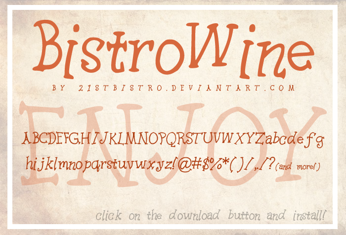 BistroWine字体 1