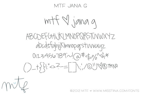 MTF JanaG字体 1