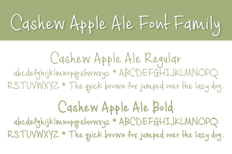 Cashew Apple Ale字体 2