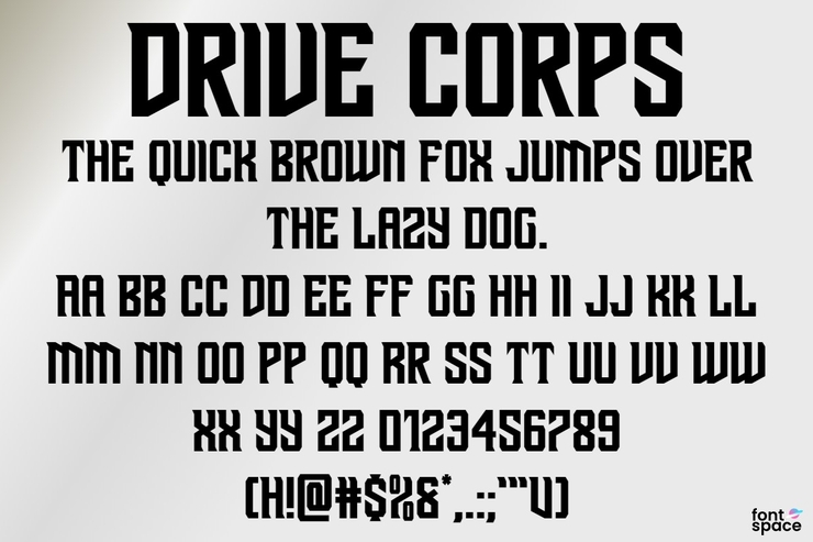 Drive Corps字体 3
