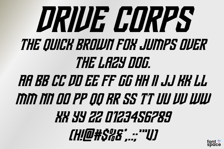 Drive Corps字体 6