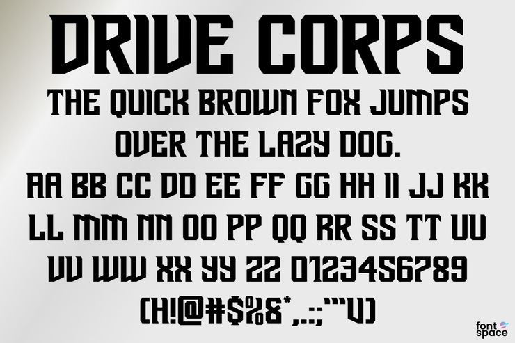 Drive Corps字体 7