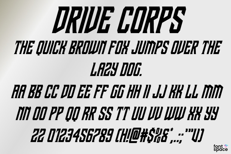 Drive Corps字体 9
