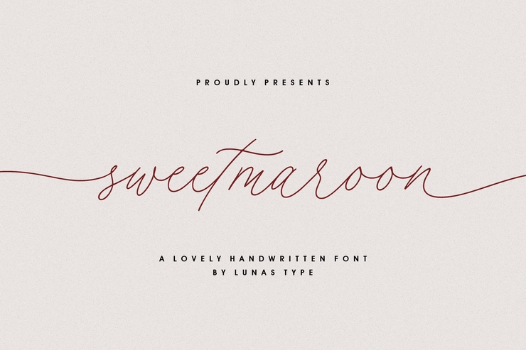 Sweetmaroon字体 2