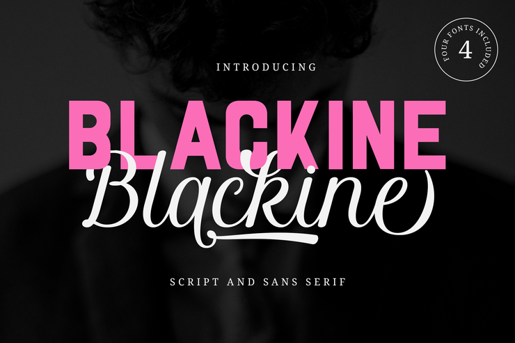 Blackine字体 3