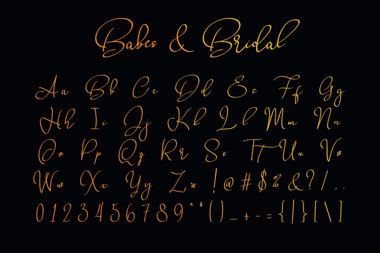 Babes & Bridal字体 2