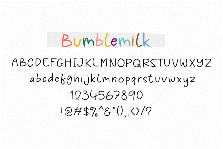 Bumblemilk字体 1