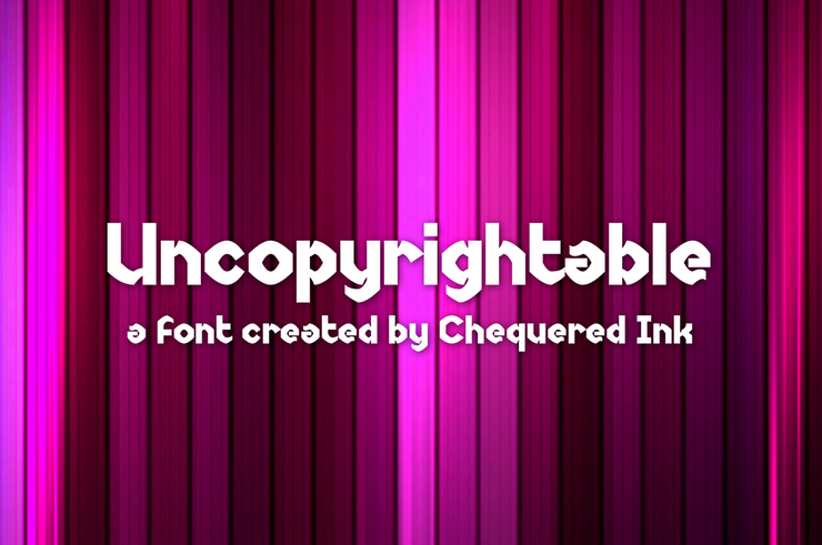 Uncopyrightable字体 1