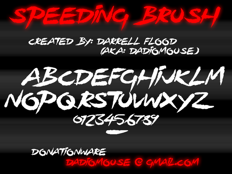 Speeding Brush字体 1