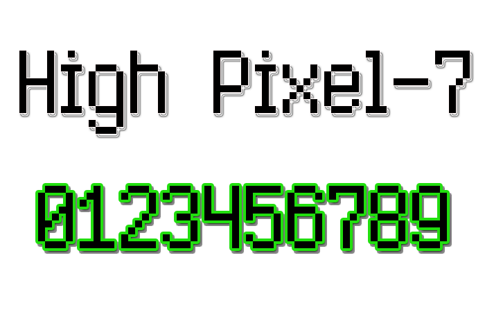 High Pixel-7字体 1