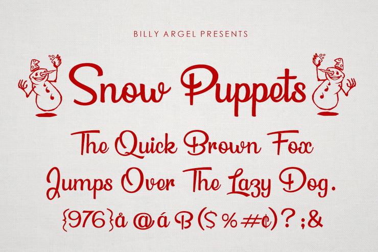 Snow Puppets字体 3