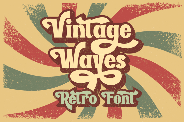 Vintage Waves字体 3