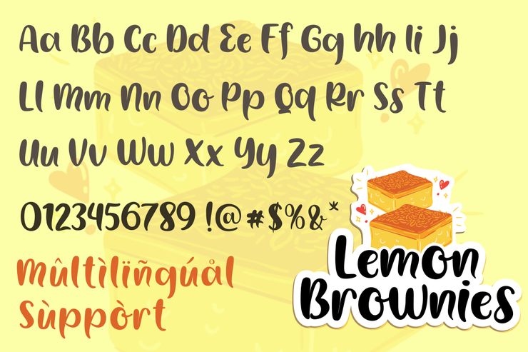 Lemon Brownies字体 3