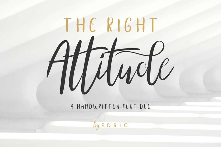 The Right Attitude字体 7