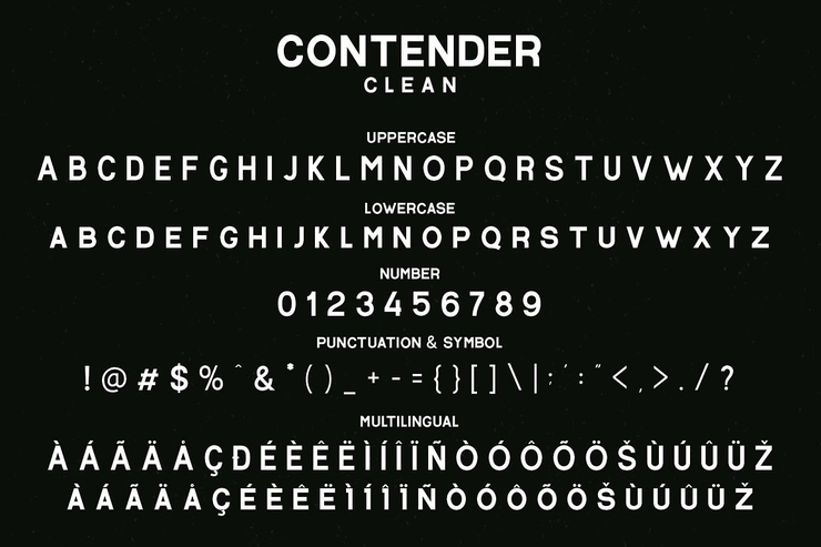Contender字体 8