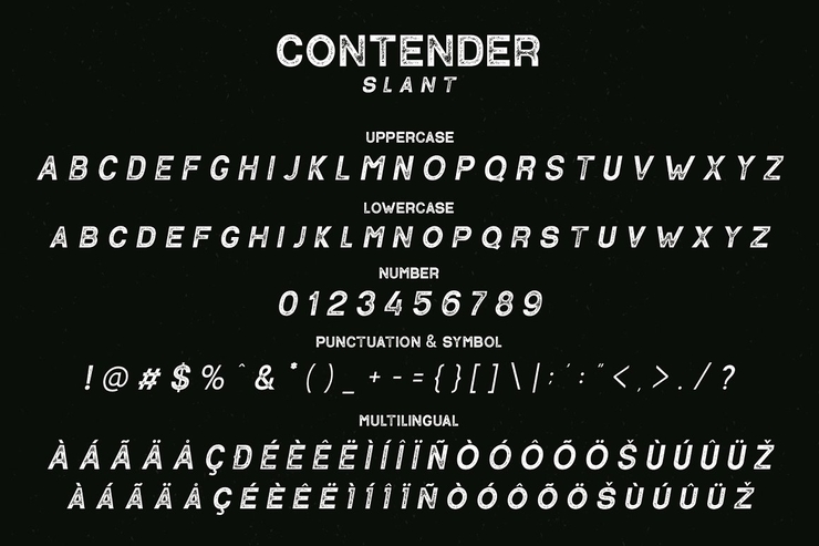 Contender字体 10