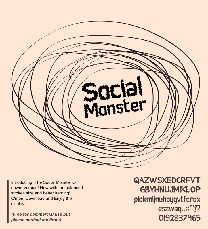 Social Monster字体 1