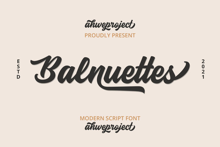 Balnuettes字体 5