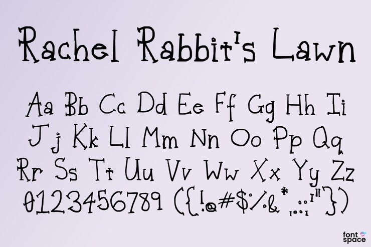 Rachel Rabbit's Lawn字体 1