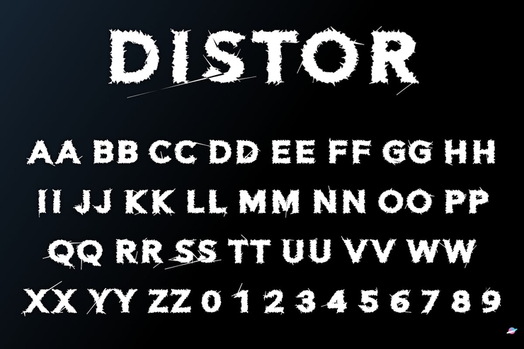 Distor字体 3