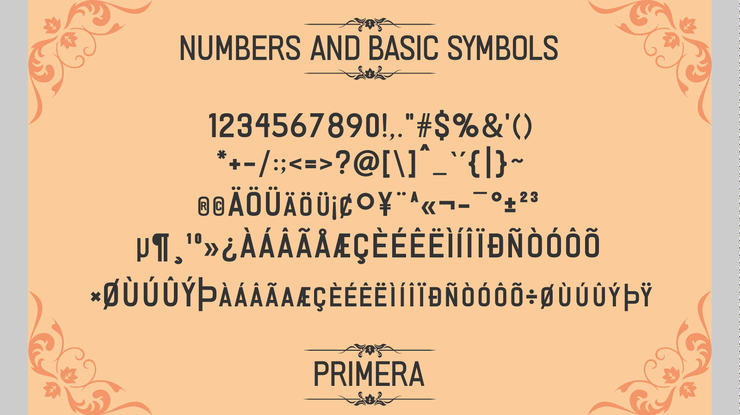 PRIMERA字体 2