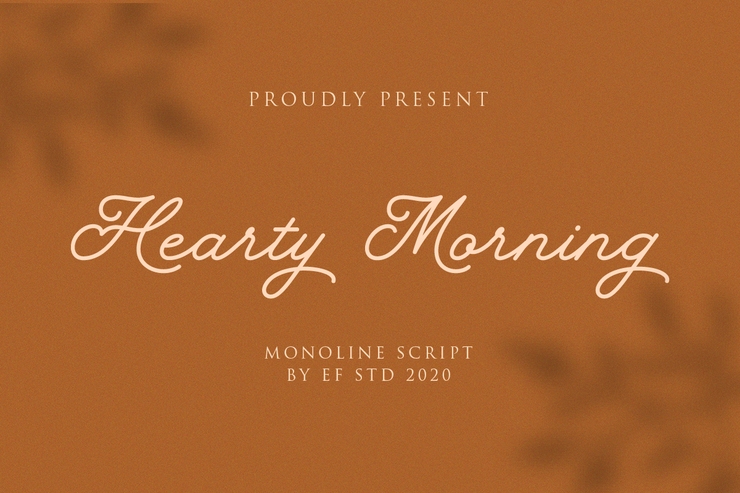 Hearty Morning字体 5