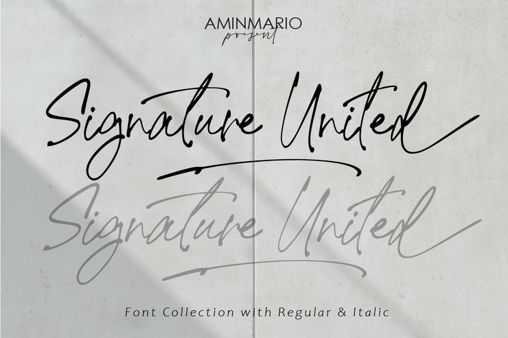 Signature United字体 1