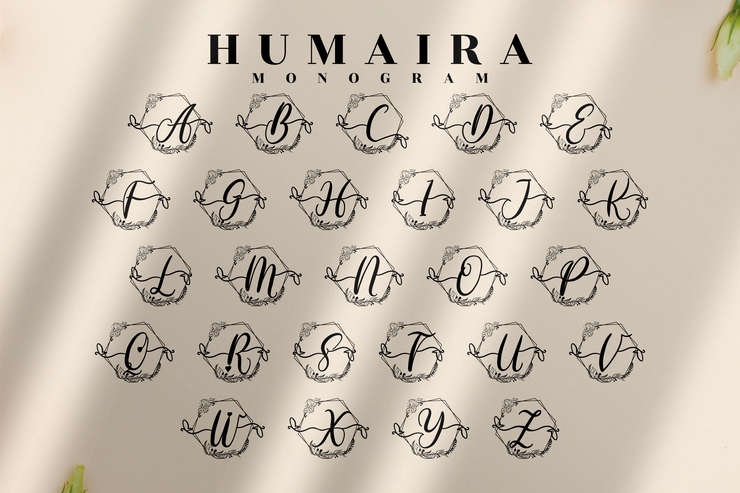 Humaira Monogram字体 1