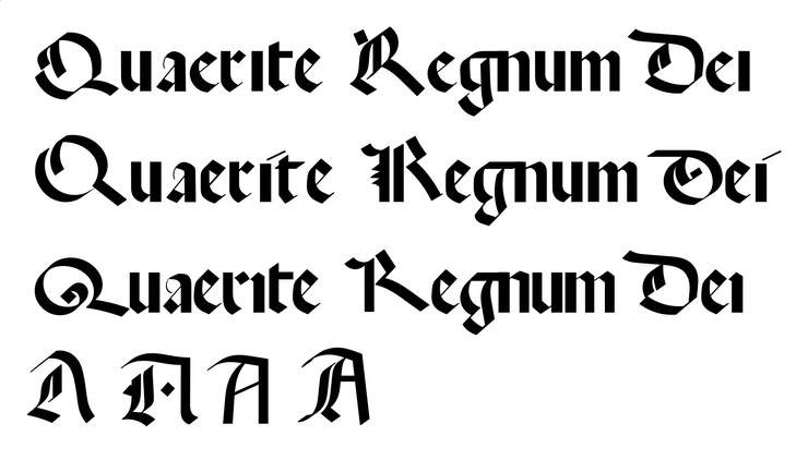 Quaerite Regnum Dei字体 1