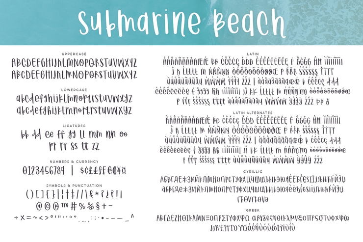 Submarine Beach字体 3