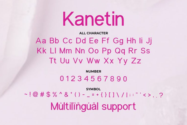 Kanetin字体 3