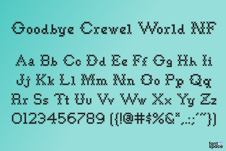 Goodbye Crewel World NF字体 1