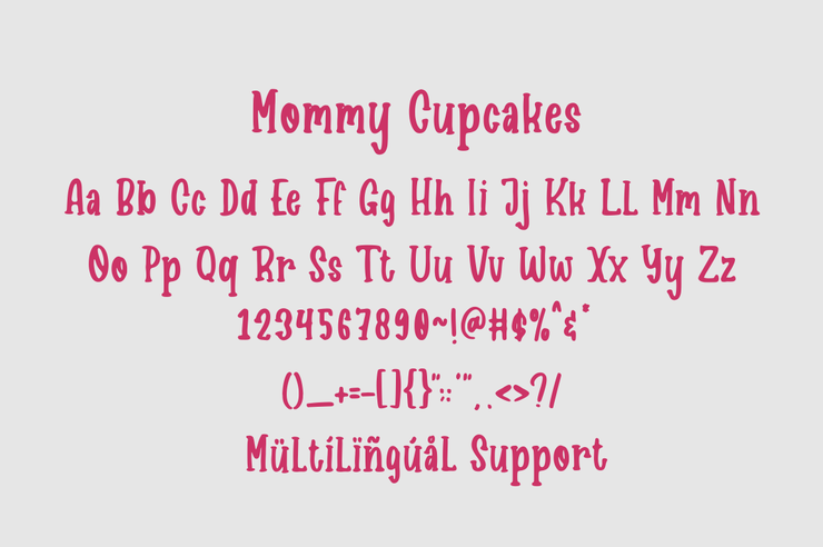 Mommy Cupcakes字体 1