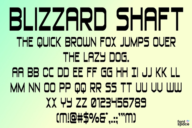 Blizzard Shaft字体 2