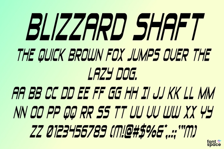 Blizzard Shaft字体 8