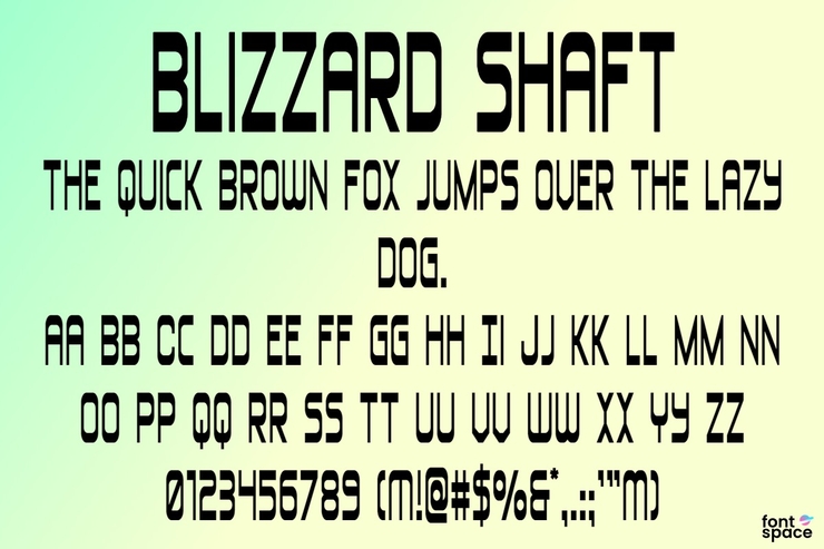 Blizzard Shaft字体 10